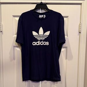 Adidas Men's Navy Tee with White Trefoil